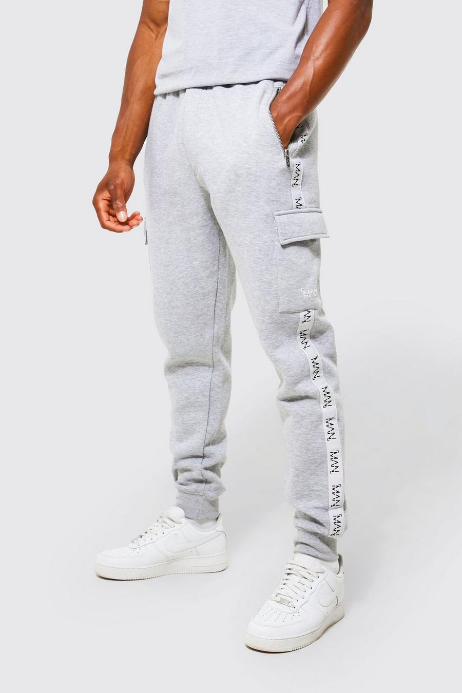 Slim Fit Tape Cargo Jogger | boohoo